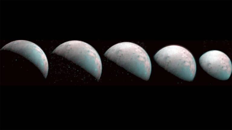 Üvegszerű jeget találtak a Jupiter Ganymedes holdján
