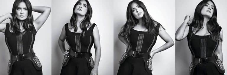 Salma Hayek egészen pikáns dekoltázsa a forró napsütésben: félre is nyeltünk