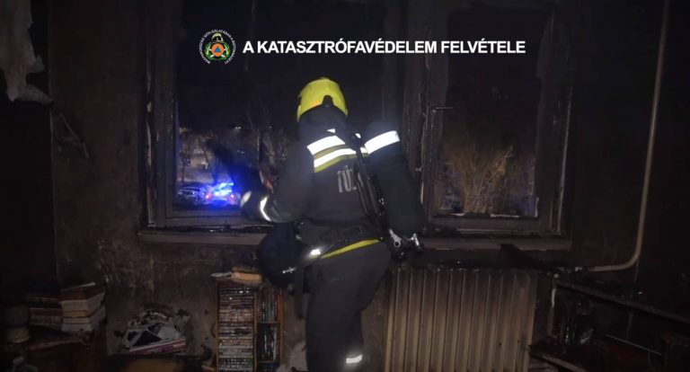 Videós felvételek az óbudai lakástűzről: lángolt a karácsonyfa