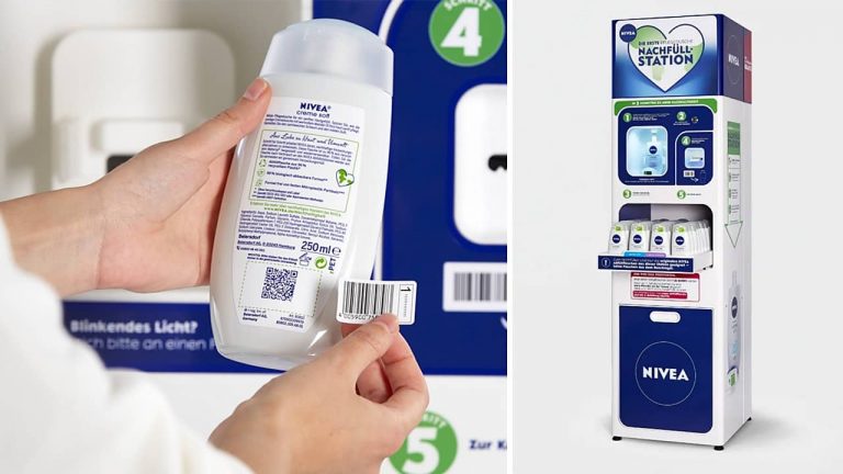 Tusfürdő-utántöltő automatákat telepített a Nivea a környezetvédelem jegyében