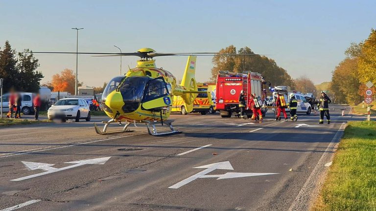 Képek az 5-ös főúton történt baleset helyszínéről