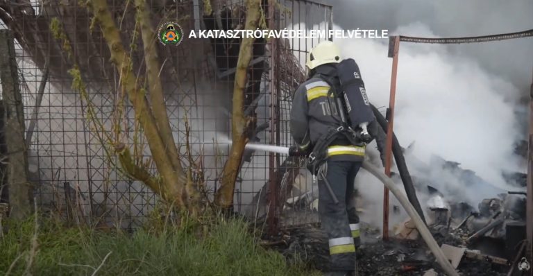 Videón a Dunakeszin történt nagy háztűz