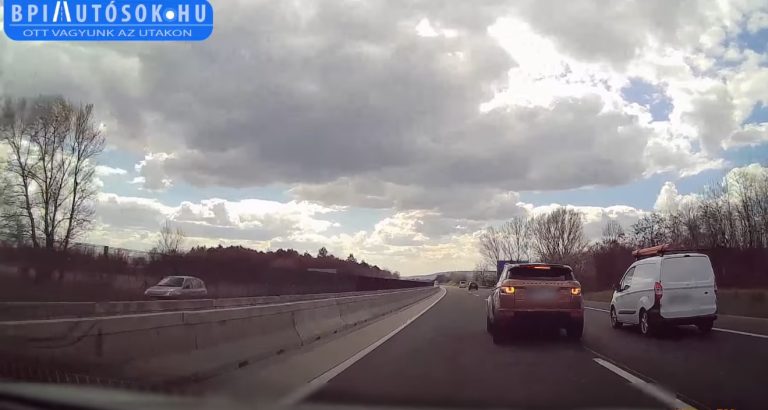 Horrorjelenet az M3-ason: őrület, mit művelt a Range Rover vezetője (videó)