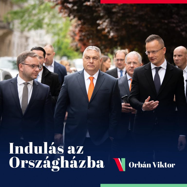 Egy nagyon ifjú vendég közös fotója Orbán Viktorral