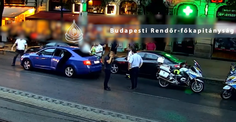Autós üldözés Budapesten, végül elfogták a rendőrök (videó)