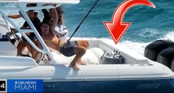 Videón, ahogy pár fiatal két kukányi szemetet önt az óceánba Florida partjainál