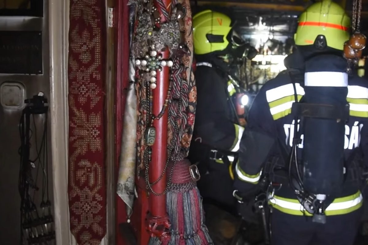 Videón a hatalmas lakástűz Budapest I. kerületéből