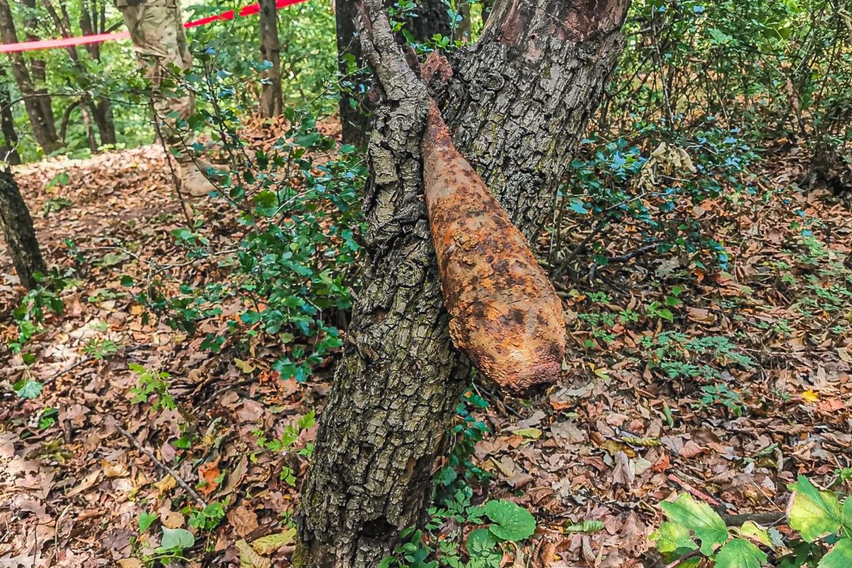 Elszállították a siroki erdőben talált második világháborús gránátot – helyszíni fotók