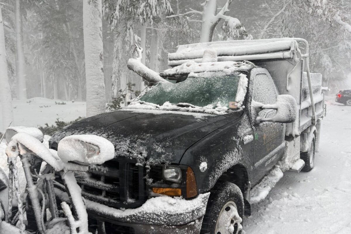 Centiken múlt a tragédia – faág fúródott a hókotró vezetőfülkéjébe