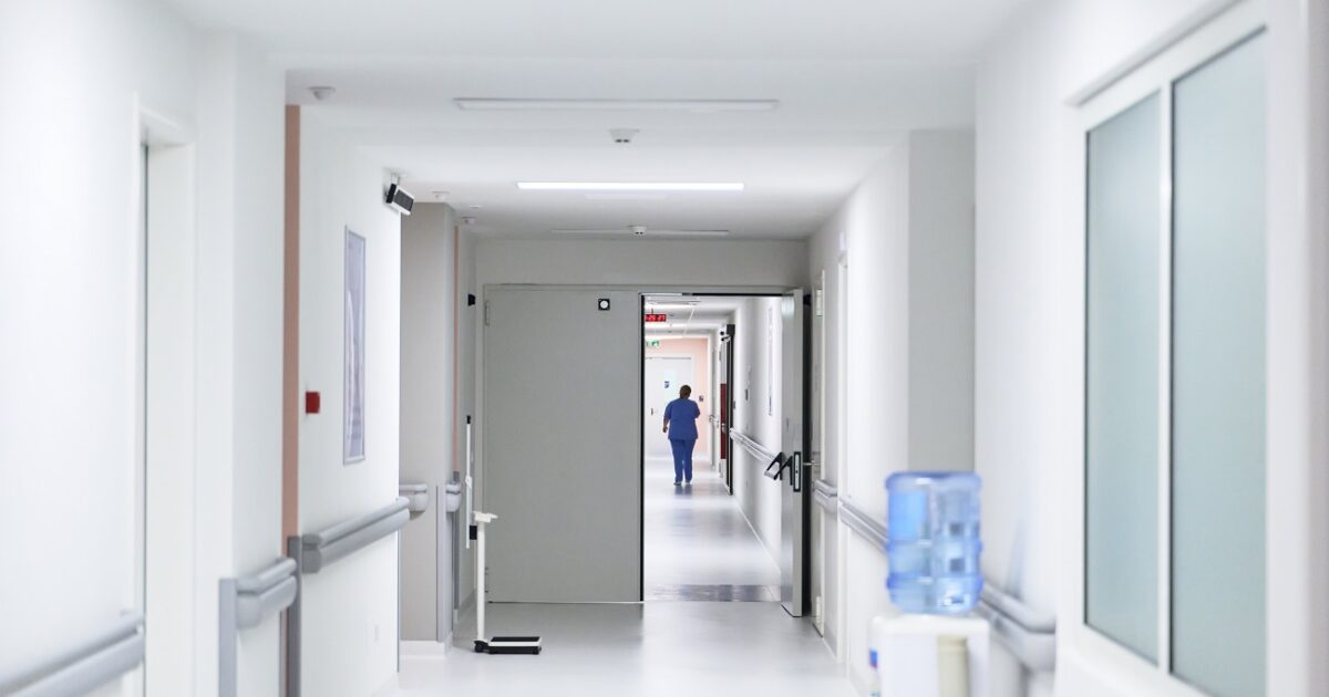 Sérült madár kopogott segítségért egy kórház ajtaján Kép