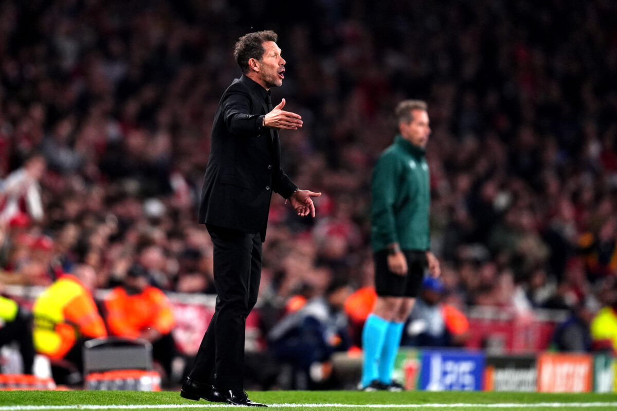 Már megint balhézott az Atlético edzője – káosz volt az Arsenal öltőzőjében